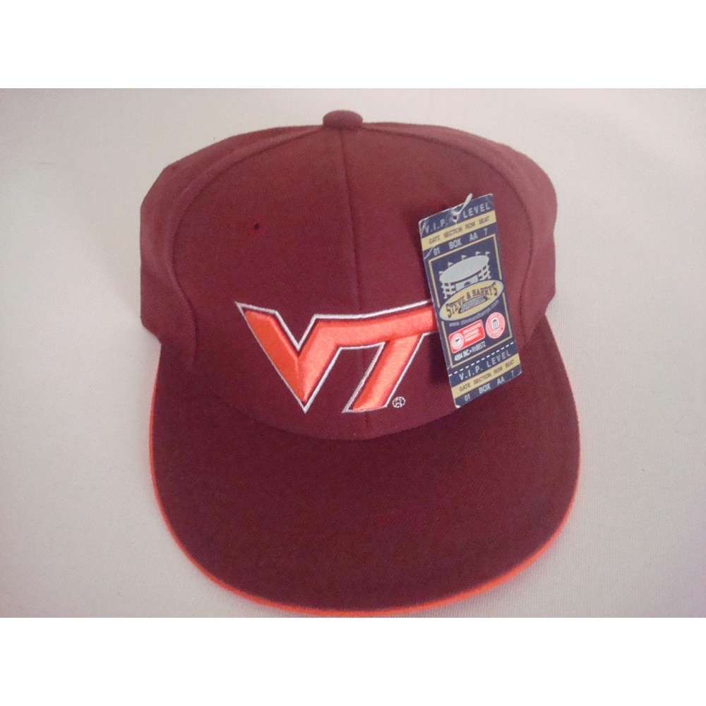 VIRGINIA TECH FITTED 6 7/8 OOS Y2K DEADSTOCK HAT CAP VINTAGE T4